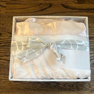 Little Giraffe Pink Satin Blanket